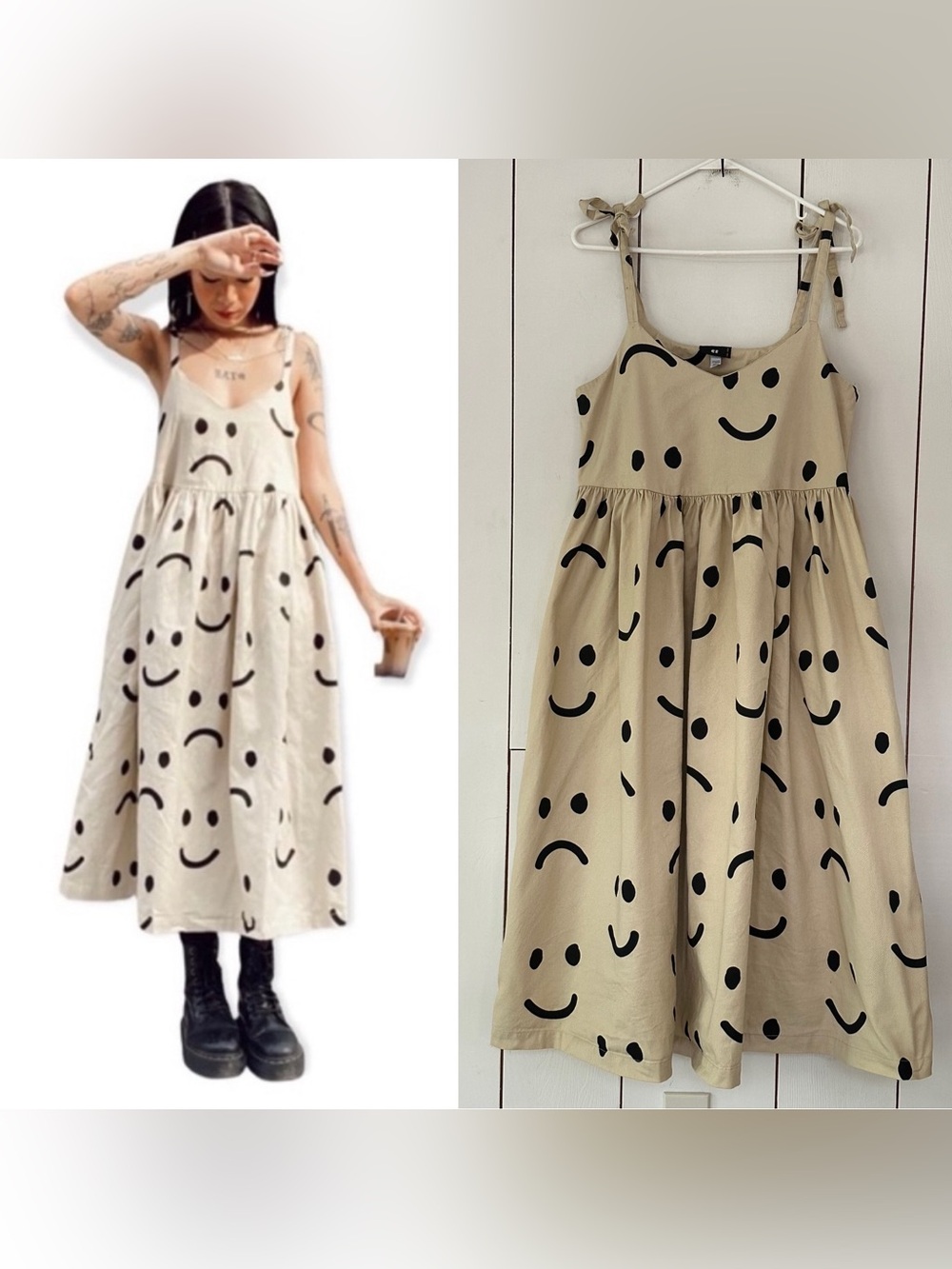 Lazy Oaf Happy Sad Dress Size 6 US